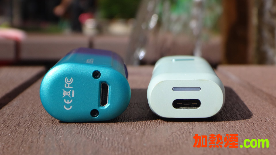 HITASTE P6 MINI vs IQOS 3 MULTI USB 充電口比較